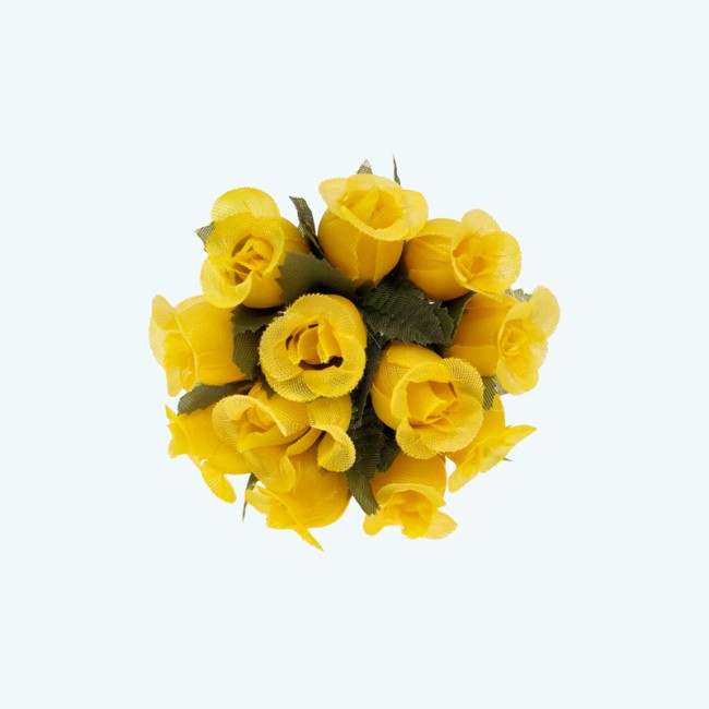 2.5" Diameter Poly Roses 12X12 | Yellow